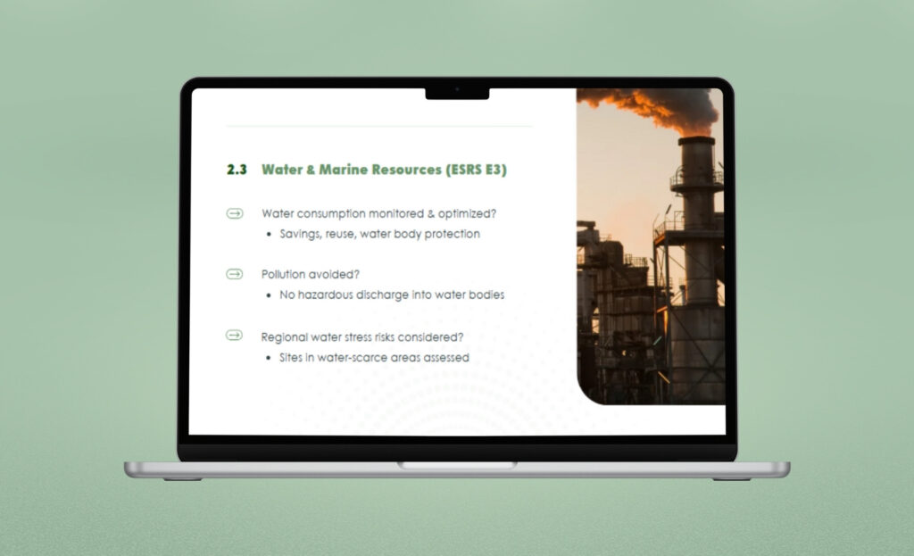 Blue Bee Intelligence - ESG Checklist Mock Up
